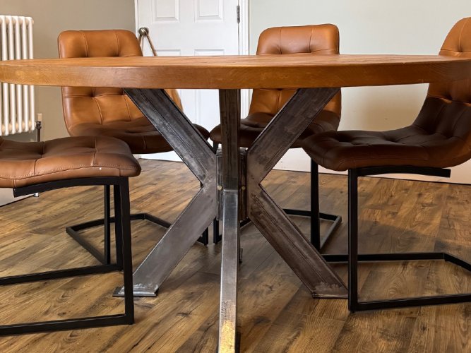 Solid Wood Round Chunky Dining Table | Durable & Stylish Dining Solutions