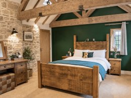 Indigo Plank Bed